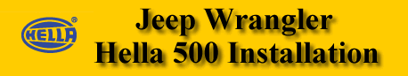 Jeep Wrangler Hella 500 Installation.