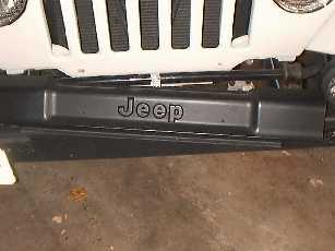 Remove plastic cover to make room for the winch.