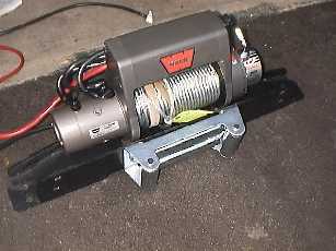 Test fit the winch to the mounting plate.