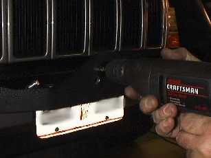 Drill the new roller fairlead holes after measuring.