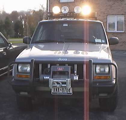 One set of lights on.